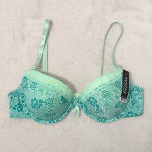 Bra Floral Print Padded Contour Cups New